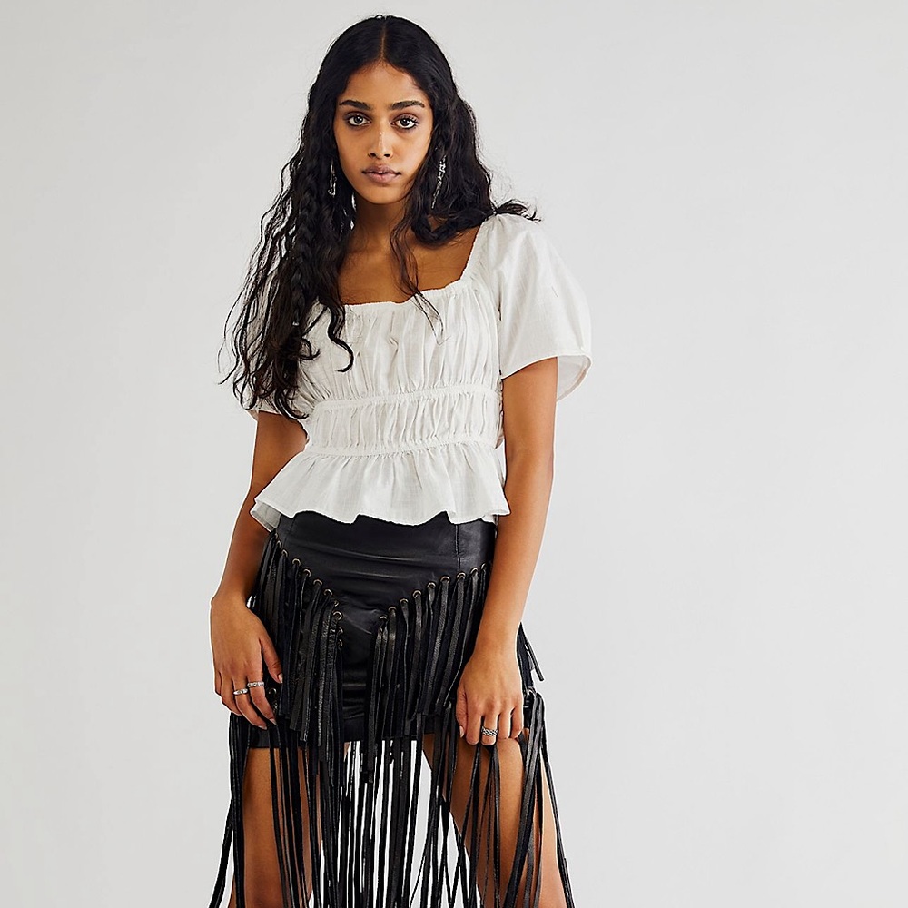 NWOT Free People Phoebe Blouse Top